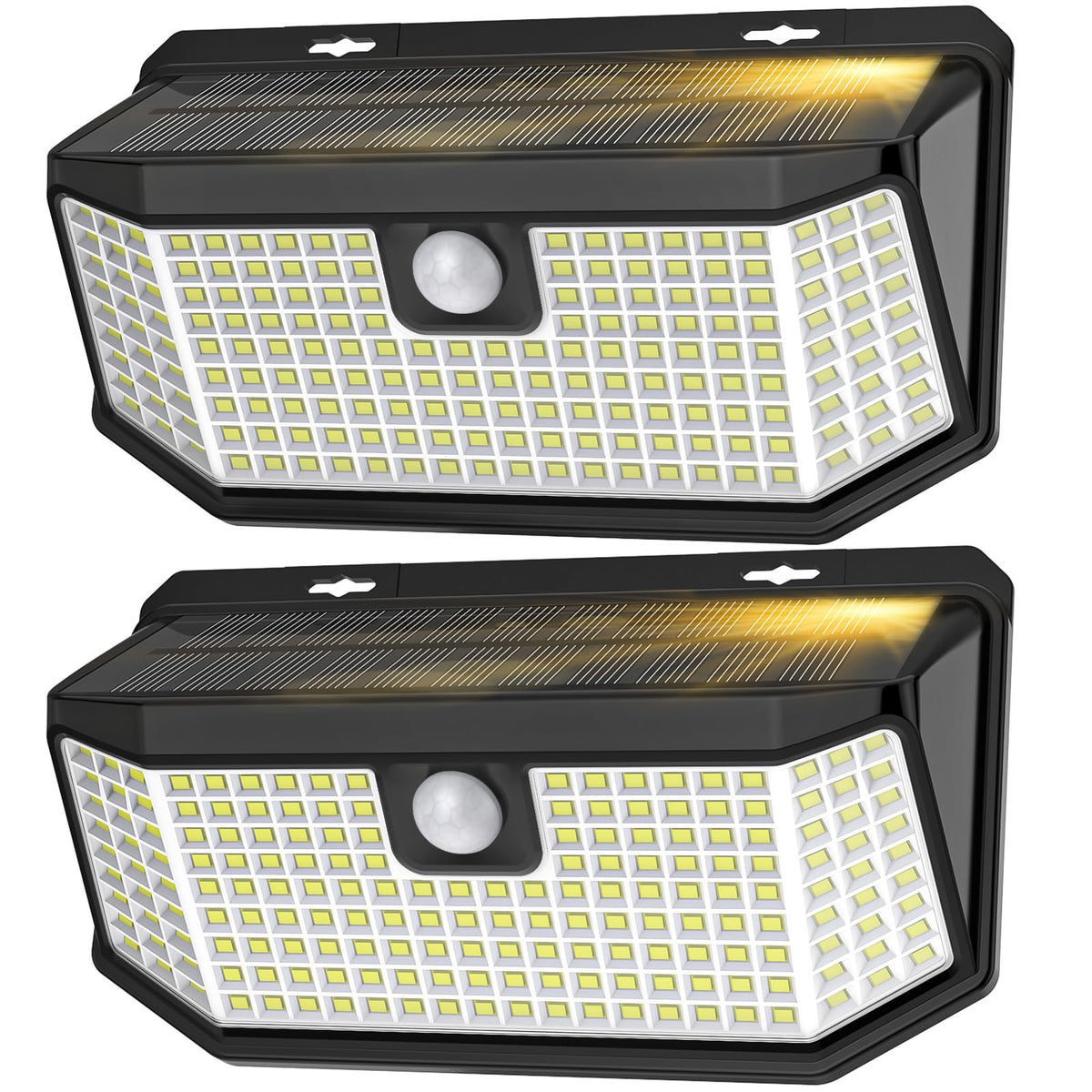 Aootek solar lights outdoor 182 LEDs brighten large driveways with vibrant, energy-efficient illumination.