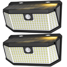 Aootek solar lights outdoor 182 LEDs brighten large driveways with vibrant, energy-efficient illumination.