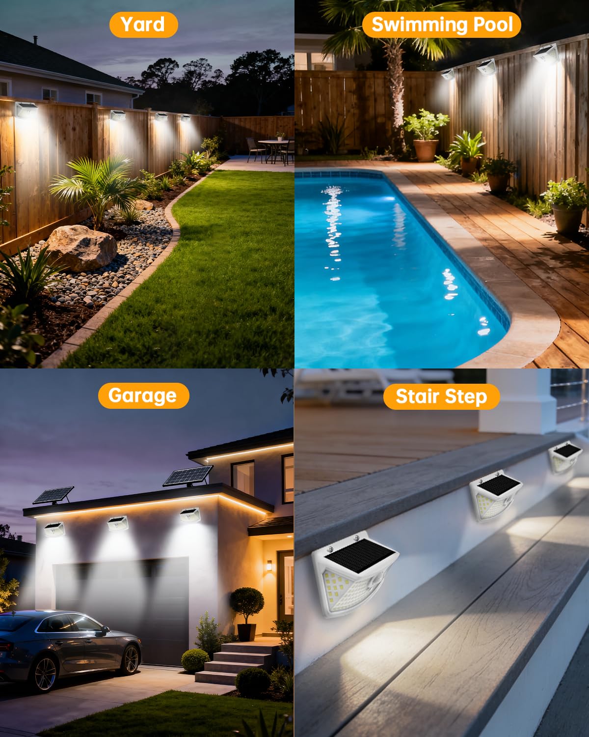 Aootek solar light with reflector improves brightness and efficiency.