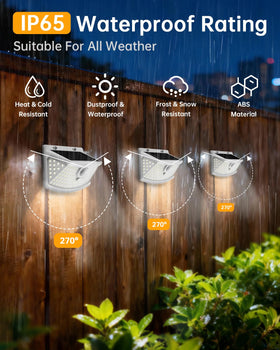 Aootek solar motion light for yard path provides wide coverage and energy efficiency.