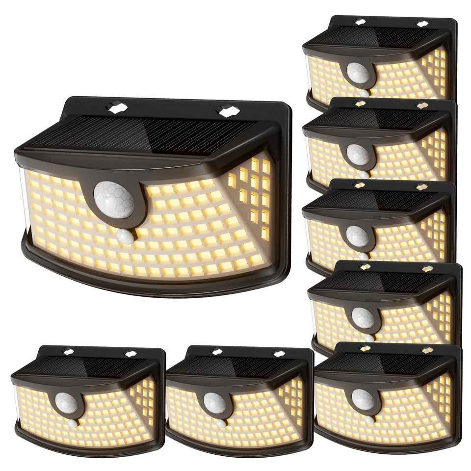 Aootek solar motion lights with reflector offer bright 120 LEDs for clear step lighting.