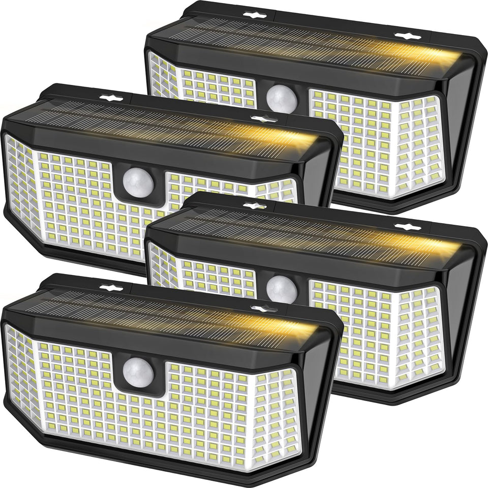 Aootek solar motion lights provide 270° wide illumination for driveways.