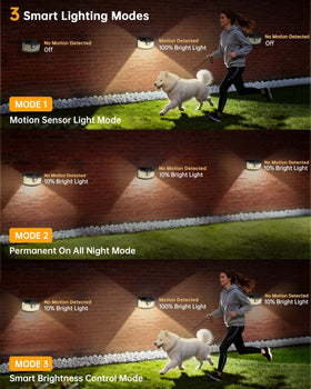 Aootek solar motion lights for garage entry offer motion-activated brightness at night.
