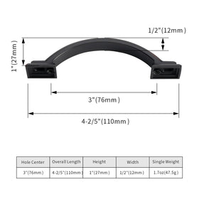 AOOTOCH 3-inch cabinet pull in bronze visible on a clean kitchen setup, easy to grip.