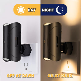 Aora dusk-to-dawn sensor enables automatic lighting in low light.