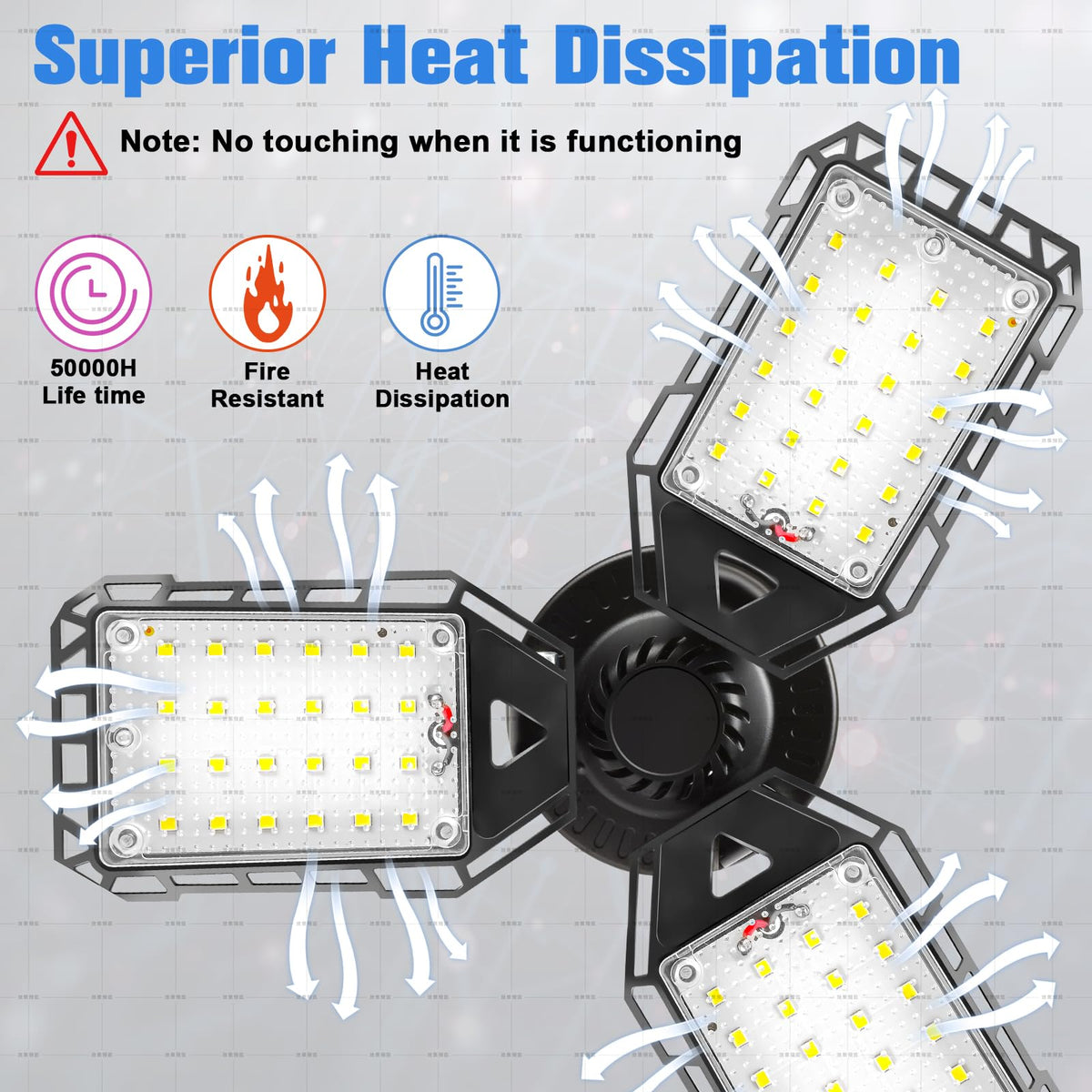 Aoretic 6500K daylight LED shop light provides clear, daylight-like visibility.