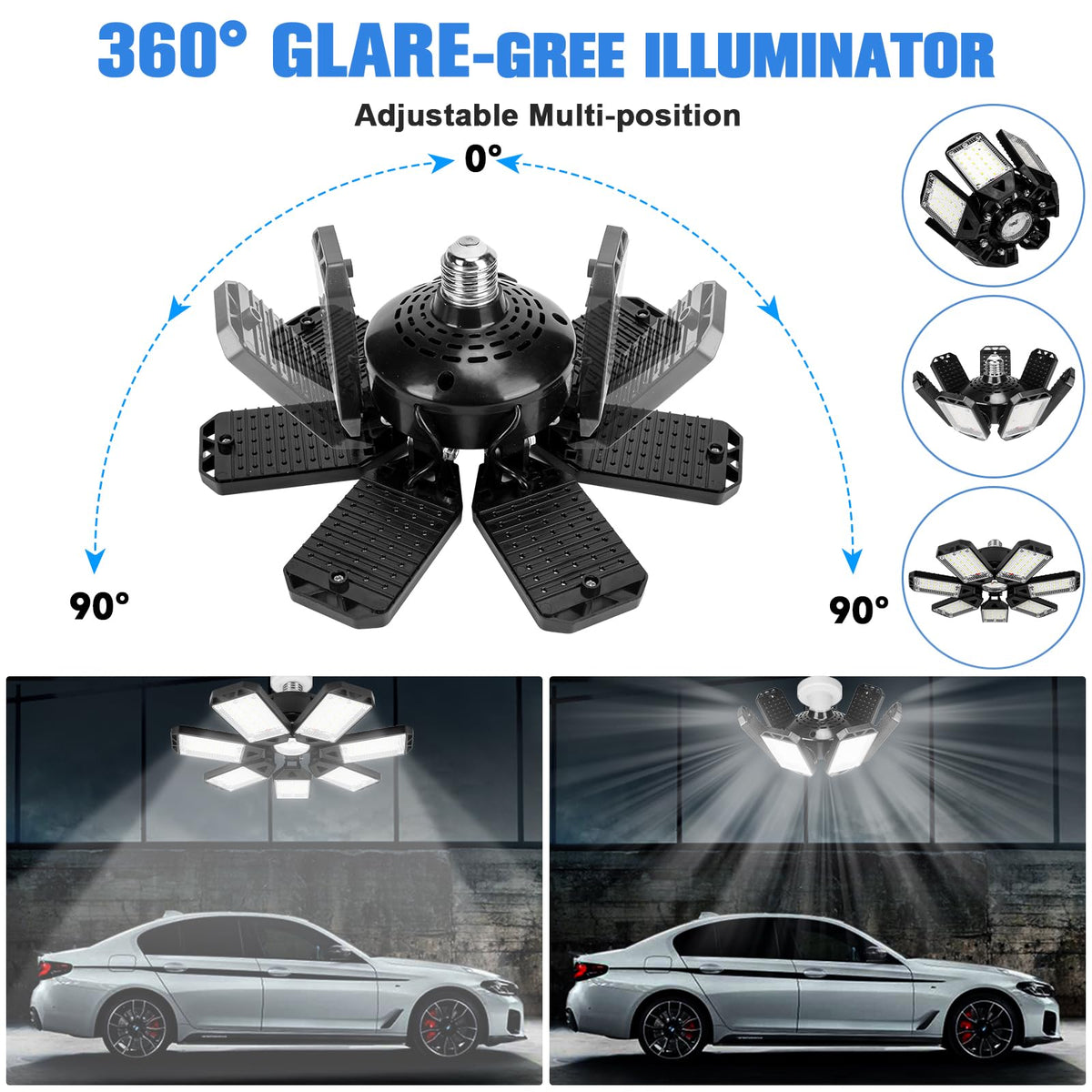 Aoretic garage light delivers 6500K daylight and high CRI for clear visibility