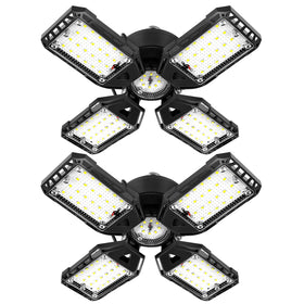 Aoretic LED garage lights 2-pack ready for bright, energy-efficient garage illumination.