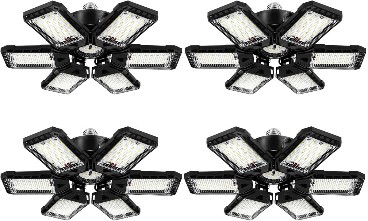 Aoretic LED garage lights with 360-degree coverage for full garage brightness