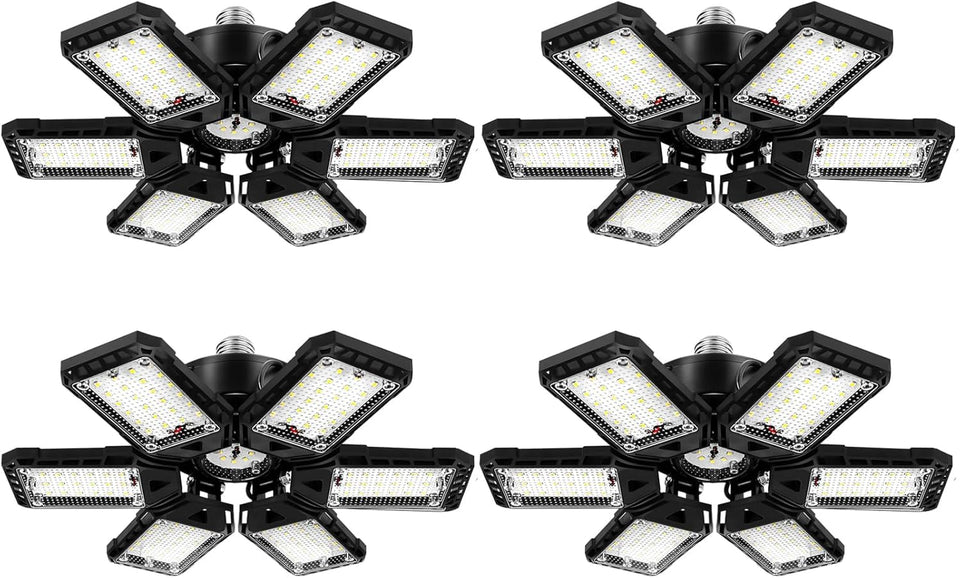 Aoretic LED garage lights with 360-degree coverage for full garage brightness