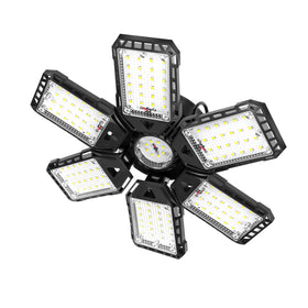 Aoretic LED Garage Lights with six plus one deformable panels for flexible coverage.