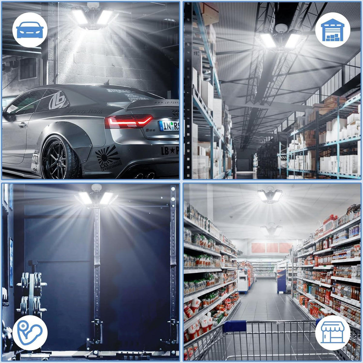 Aoretic garage light suitable for garages, barns, warehouses, and shops