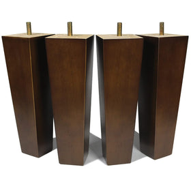 AORYVIC 8-inch wood legs in walnut brown provide durable support and height for refreshed furniture.