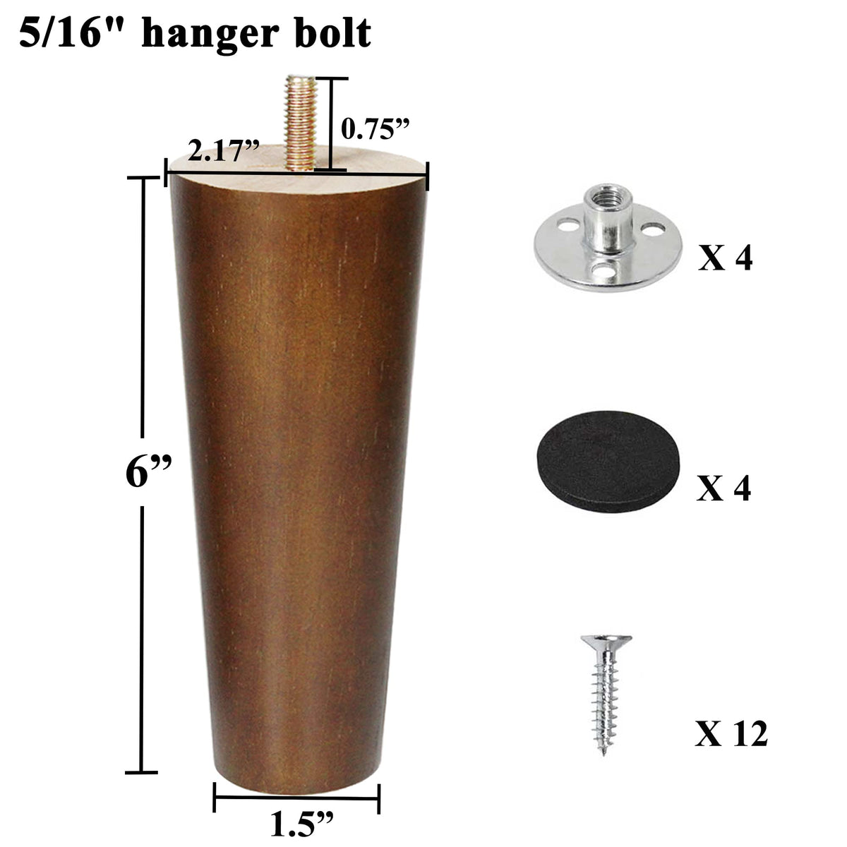 AORYVIC easy-install legs with screws simplify retrofitting furniture.