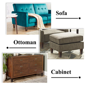 AORYVIC eco-friendly rubber wood legs offering durable support.
