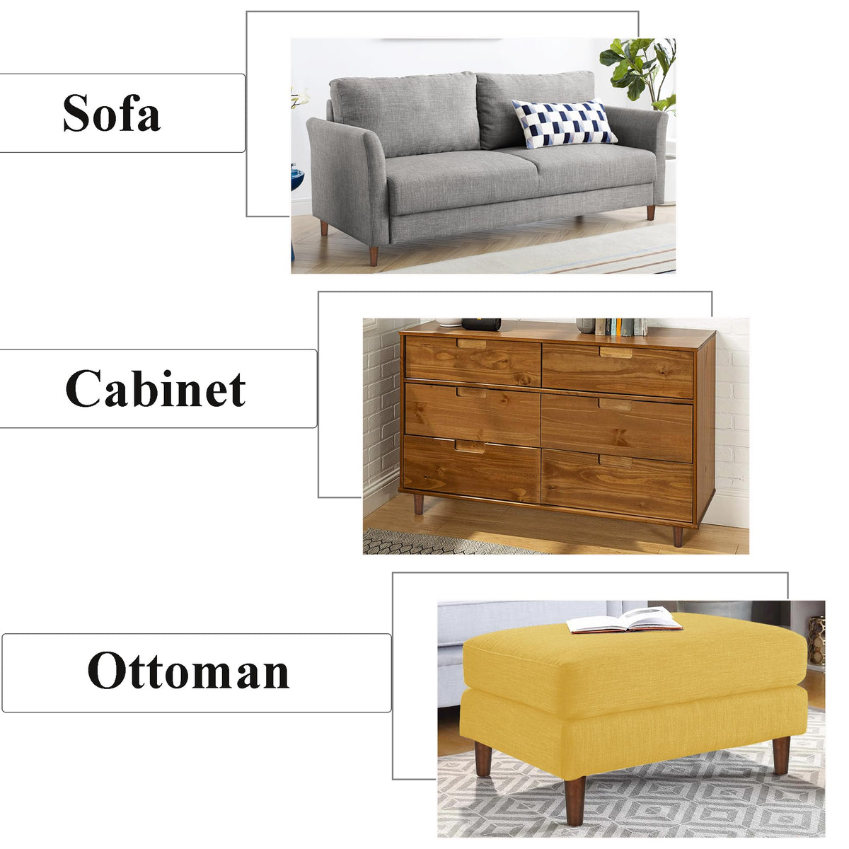 AORYVIC mid-century style walnut leg complements any furniture piece with timeless appeal.