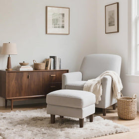 AORYVIC 8-inch ottoman leg refreshes your ottoman with walnut finish.