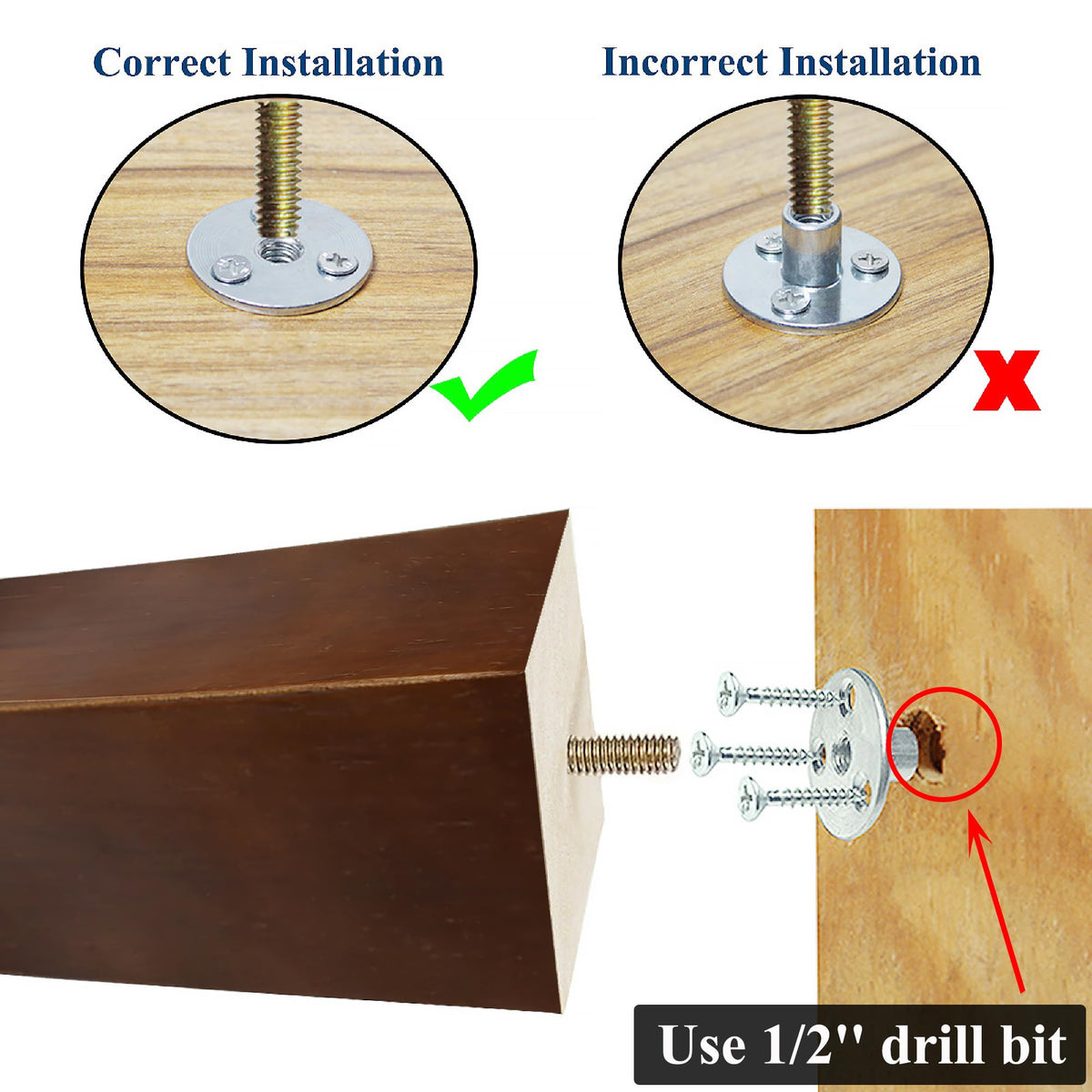 AORYVIC replacement legs for chair and recliner setups.