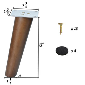 AORYVIC wood leg walnut finish: complements walnut furniture with timeless elegance.