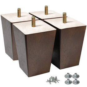AORYVIC wood legs 4 inch sofa, brown square finish for stability and style.
