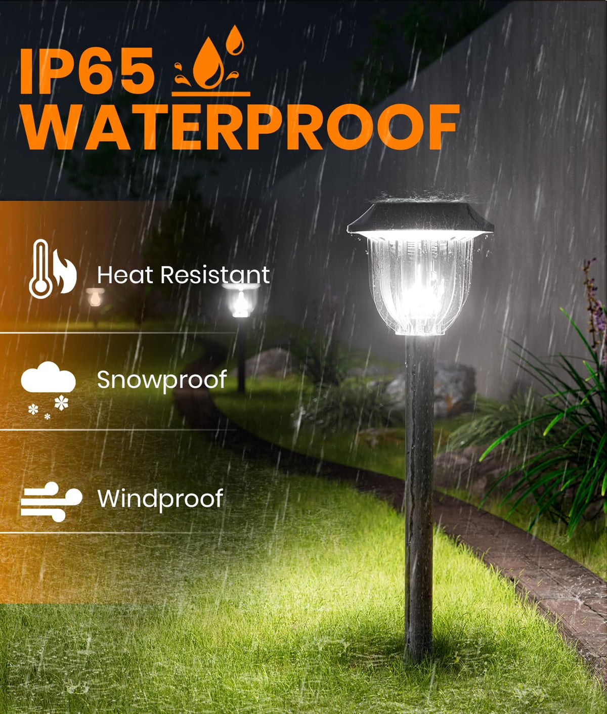 AOSEA Bright 10 Pack creates a welcoming garden ambience after sunset.