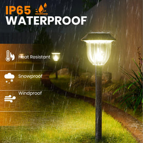 AOSEA weatherproof outdoor pathway lights enhance driveways and gardens in any weather.