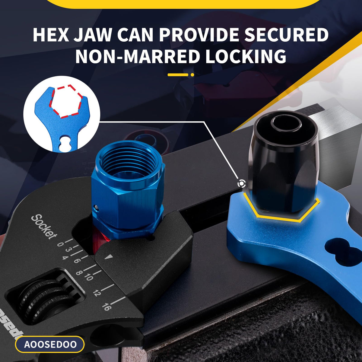 AOOSEDOO AN hose fitting wrench locks aluminum fittings to prevent slippage