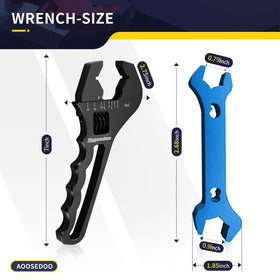 AOOSEDOO blue adjustable wrench designed for work in confined spaces