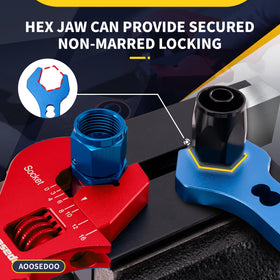 AOOSEDOO compact design wrench used in confined spaces for hose fittings.