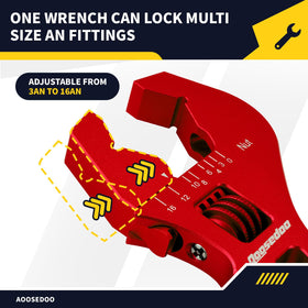 AOOSEDOO double-ended AN wrench shows 6AN and 8AN jaws for versatile fittings.