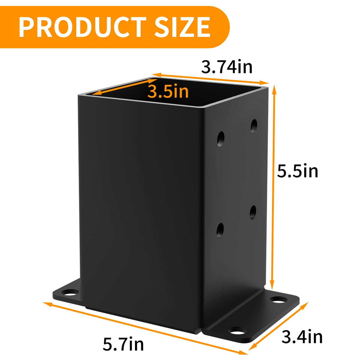 AOSTD post base footprint design reduces rot risk while boosting stability.