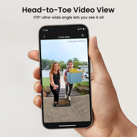 Aosu Doorbell Camera 2K Full HD video delivers sharp doorstep details for better visitor identification.