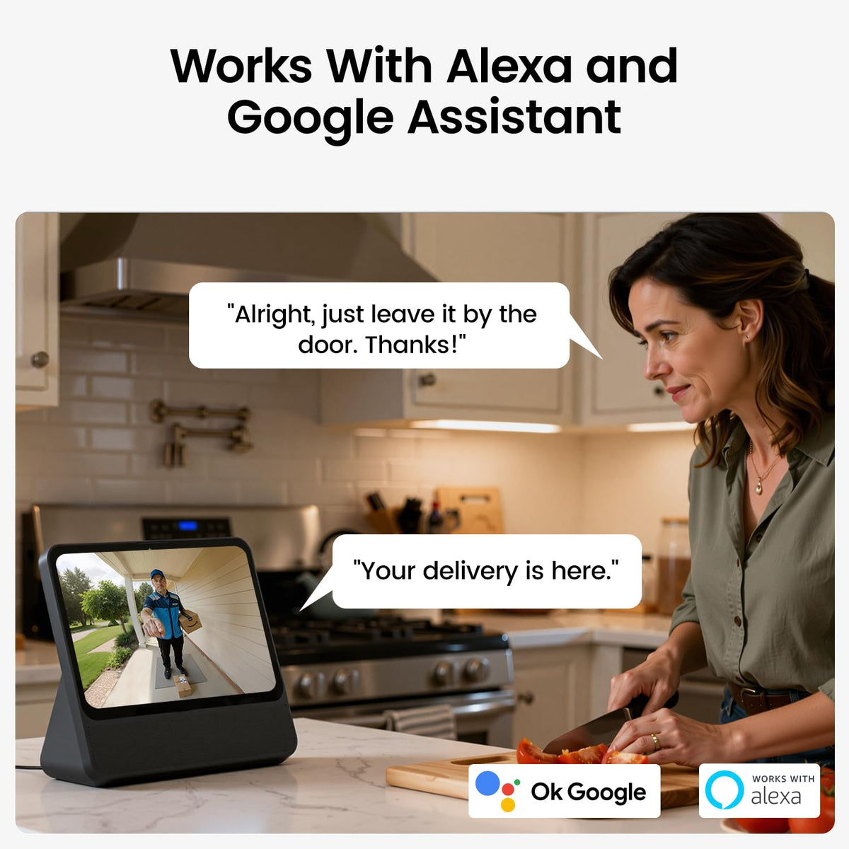 Aosu Doorbell Camera includes a chime to hear alerts away from home.