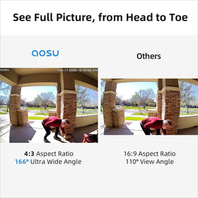 aosu doorbell camera night vision for dusk monitoring