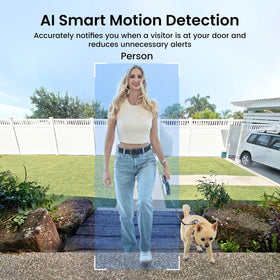 Aosu Doorbell Camera quick voice reply enables hands-free visitor responses when busy.