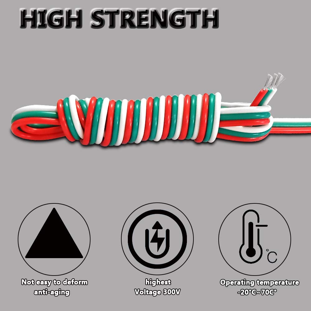 AOTOINK 22AWG tin copper wire showing strong conductivity.