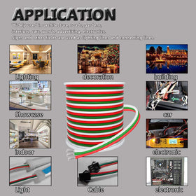 AOTOINK 3-pin wire linking WS2812B dream RGB strips for easy setup.
