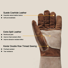 AOUCHI insulated cotton lining keeps hands cool during extended use