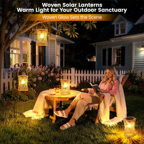 Easy hanging with handle for trees or porches.