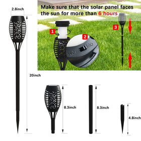 AOUNQ yard pathway torch lights offer durable weatherproof illumination.