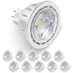 Aovpex dimmable MR16 LED bulbs for adjustable indoor and outdoor spot lighting.