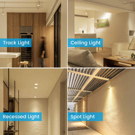 Aovpex indoor/outdoor track lighting uses MR16 spotlights for versatile setups.