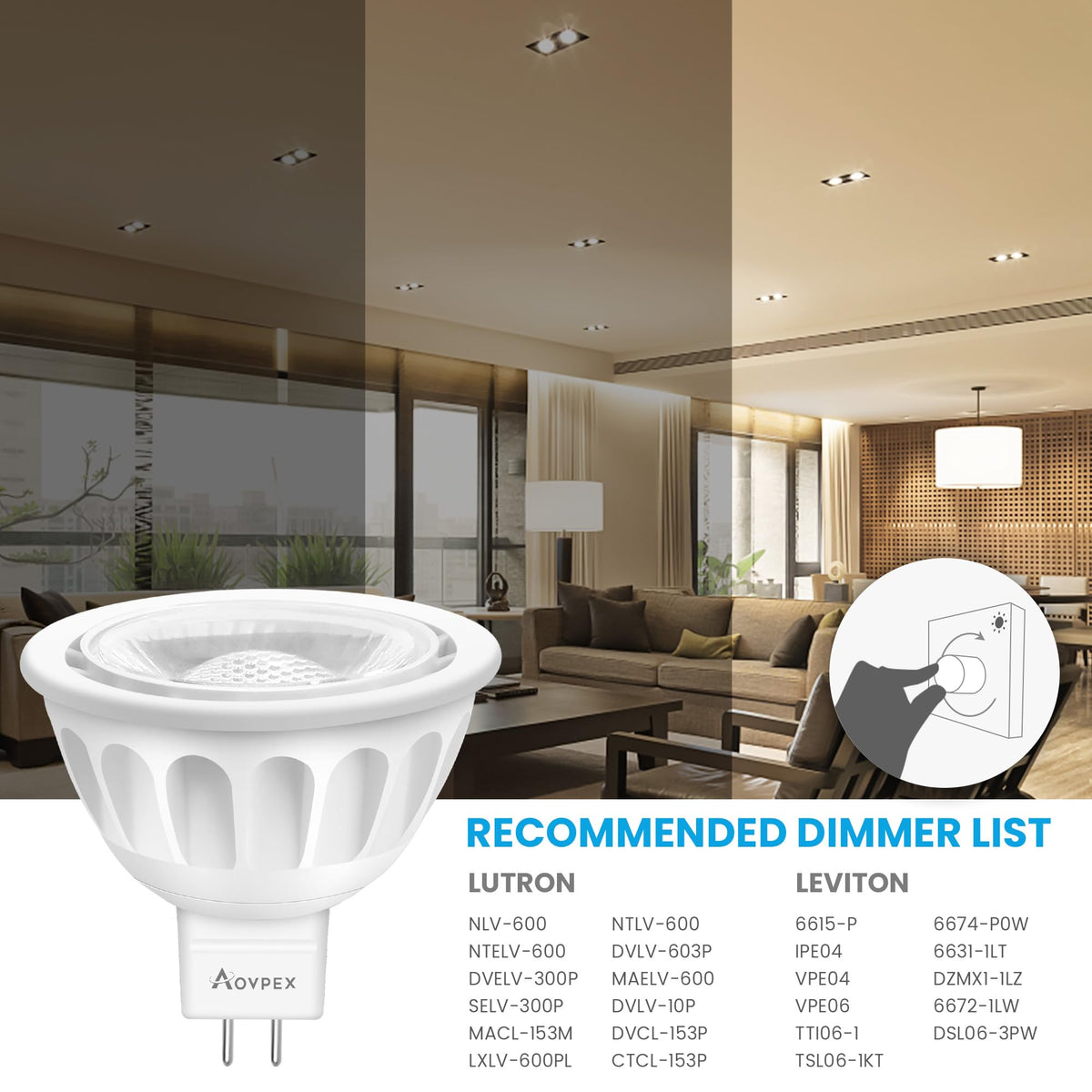 Aovpex 40-degree MR16 beam for precise outdoor landscape illumination.