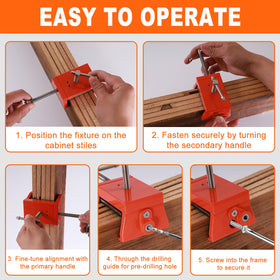Felt pads on AOVPIBY clamps prevent marks on cabinet faces during use.