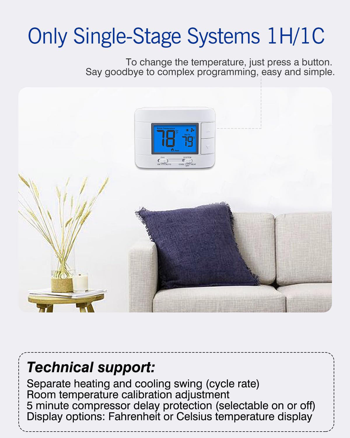 Aowel AW701 display close-up highlighting humidity display and calibration controls.