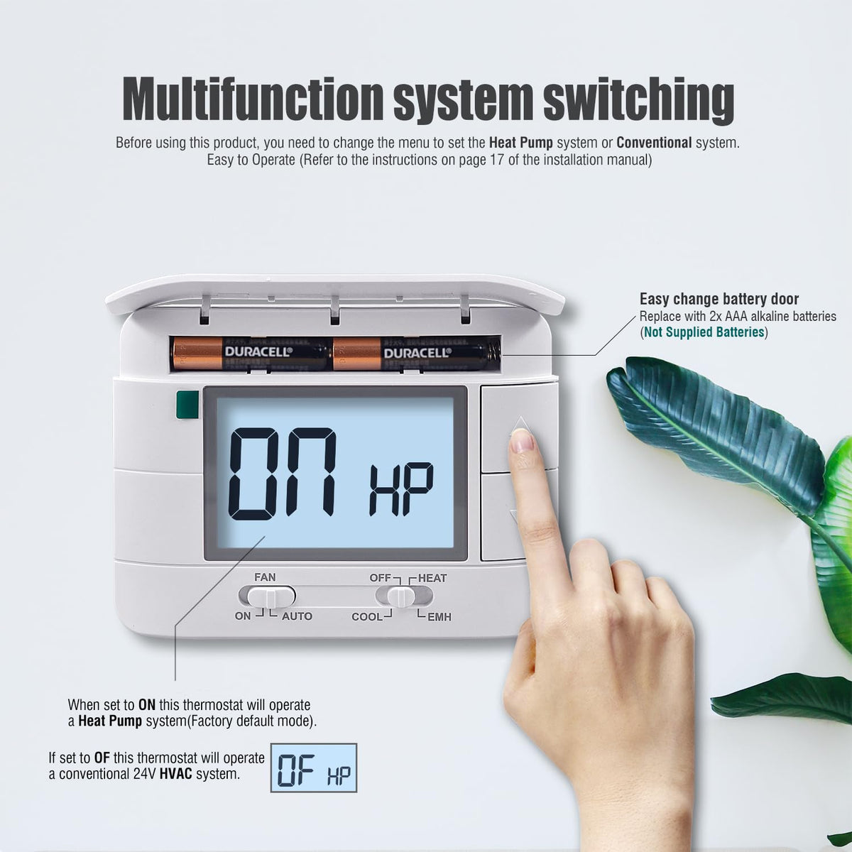 Aowel AW721 wall-mounted thermostat blending with home decor.
