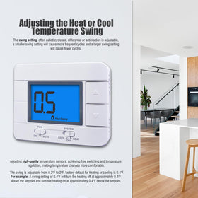 Aowel thermostat large buttons enable easy adjustment for all ages.