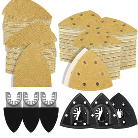 Aozzy 186pcs sandpaper kit packaging shows wide grit range for multi-tool use
