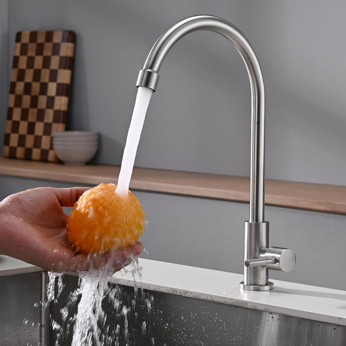 Apaix cold-only bar faucet outdoor-use friendly for exterior sinks.