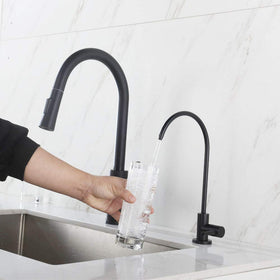 Apaix faucet with swivel spout enabling easy filling of tall containers